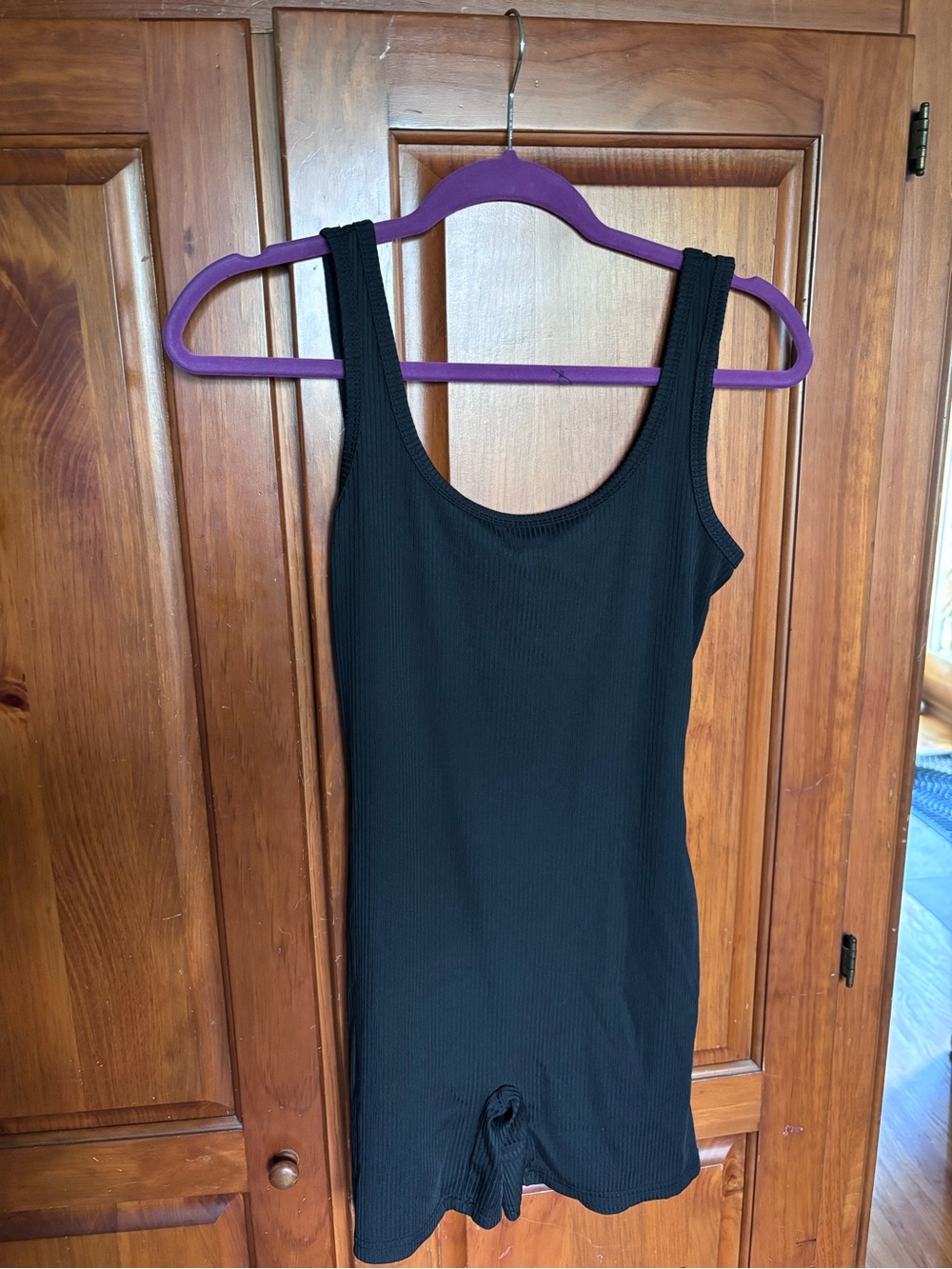 SHEIN Black Ribbed Tank Bodysuit